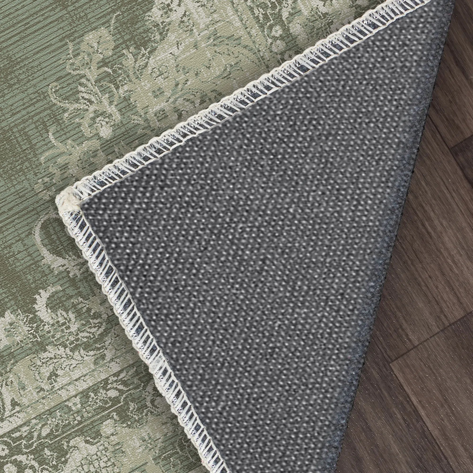 Vintage-Teppich in Salbeigrün