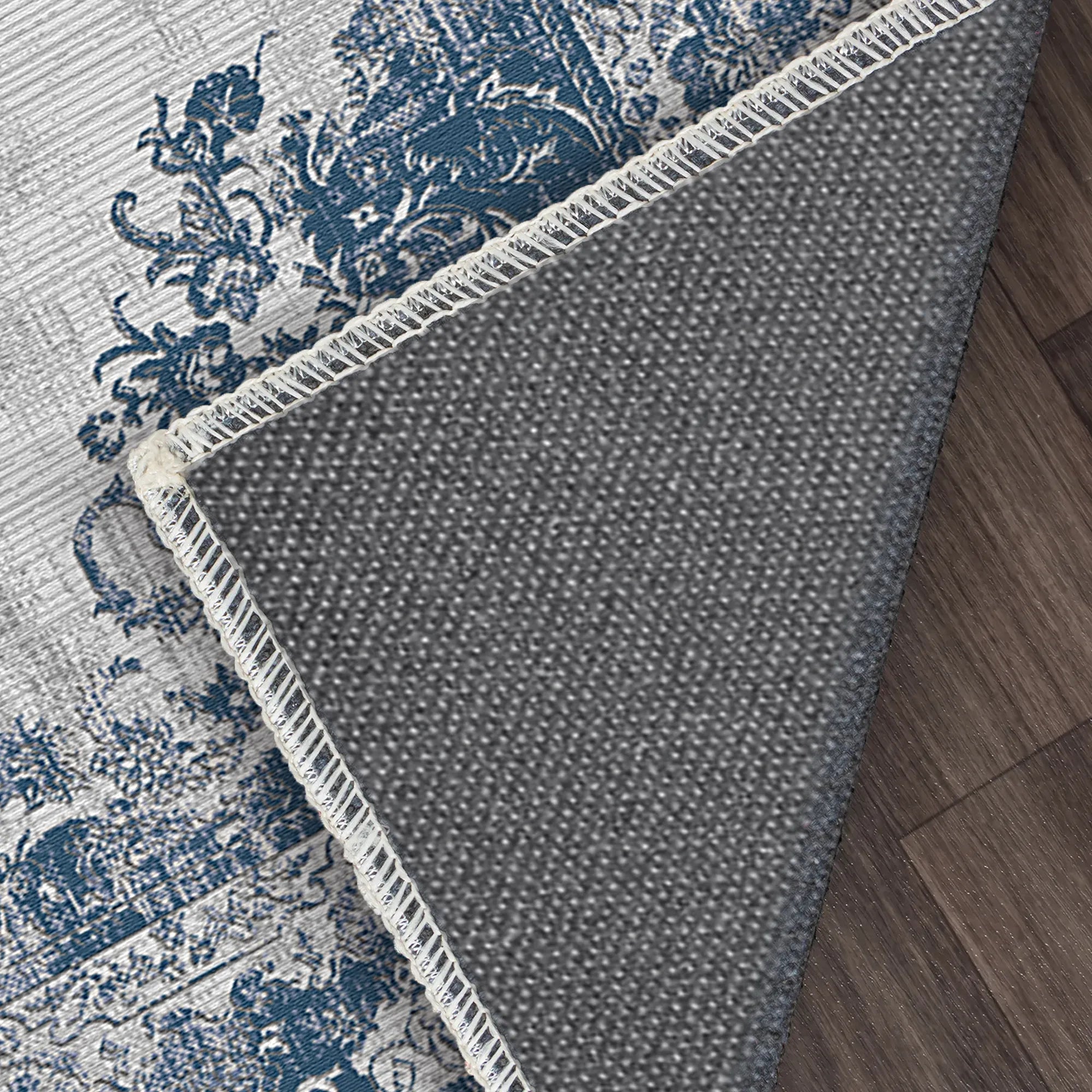 Vintage-Teppich in Salbeiblau