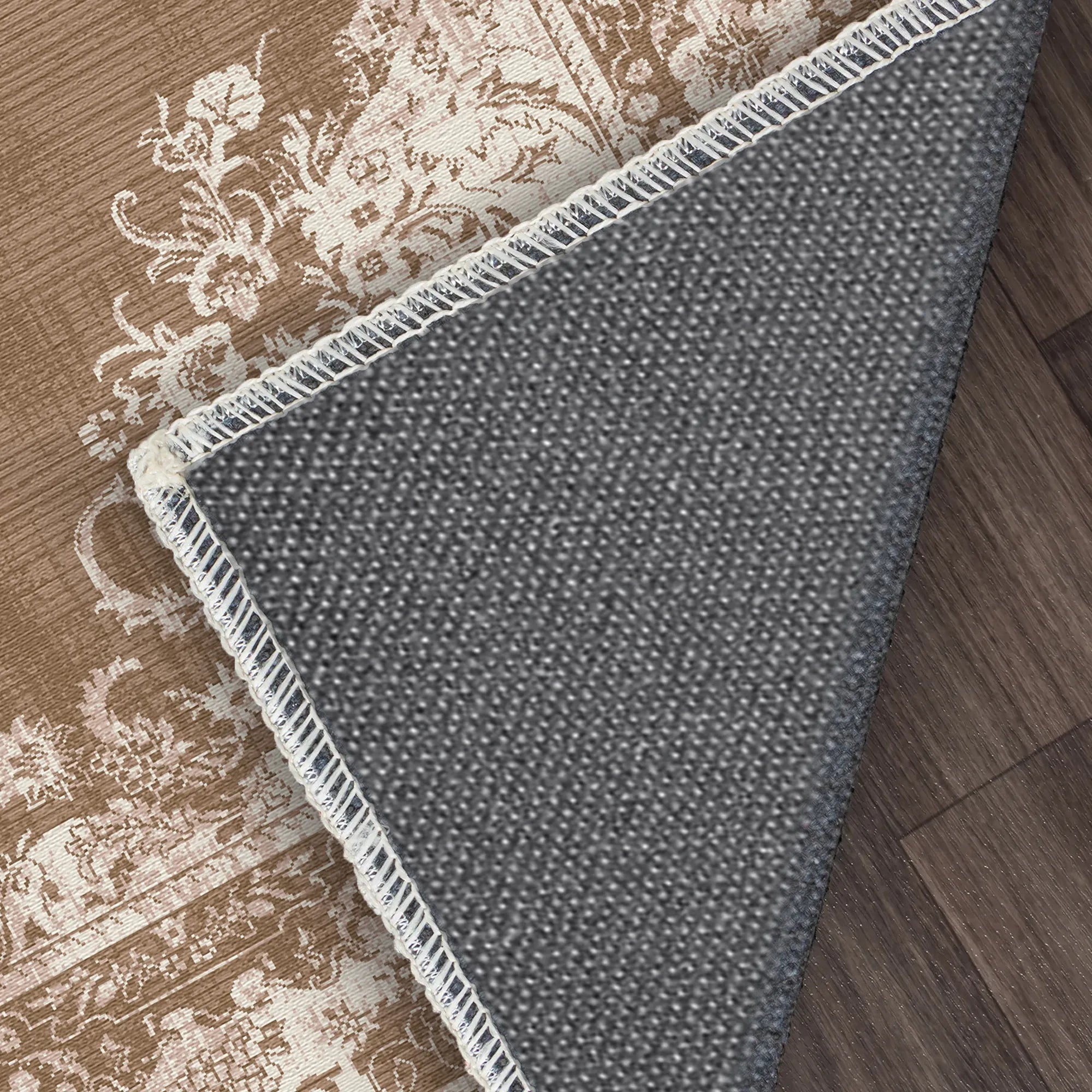 Vintage-Teppich in Salbeibraun