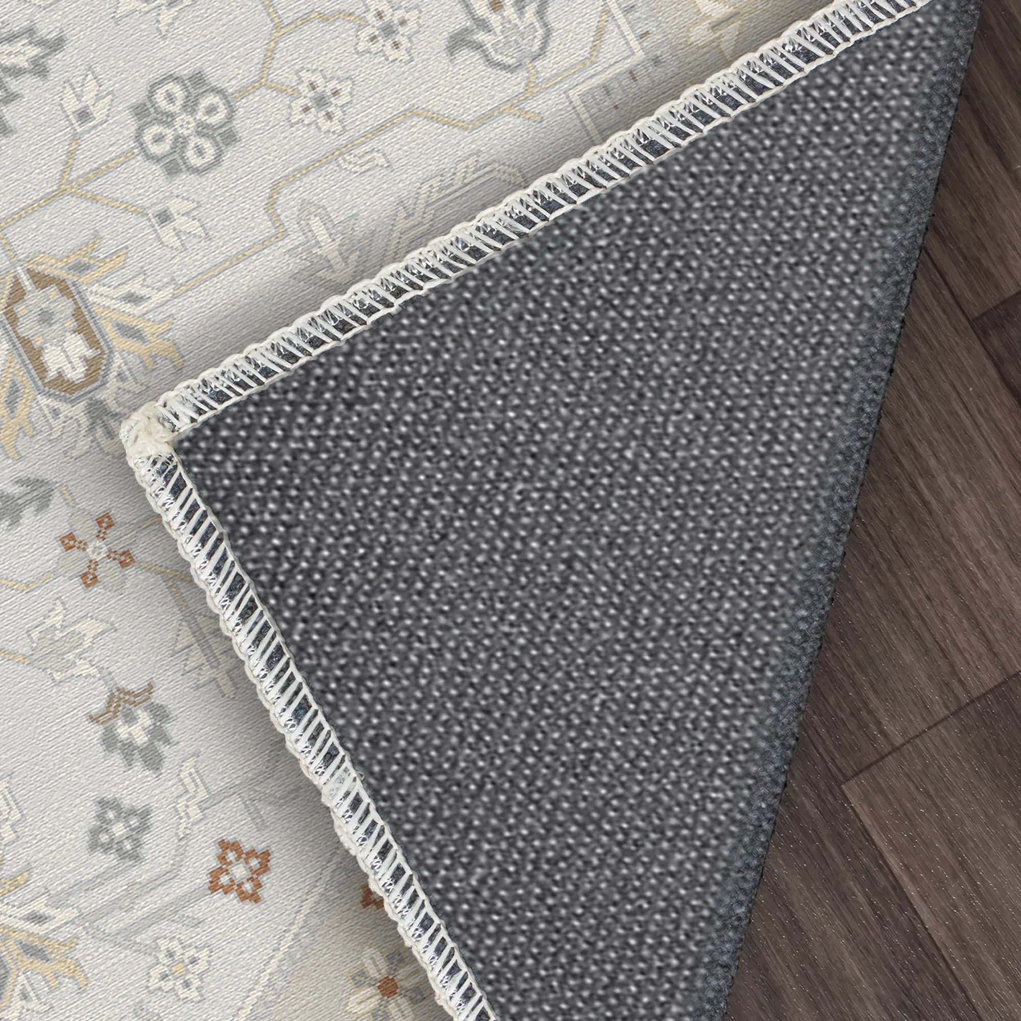 Perlmutt Elfenbein Medaillon Teppich