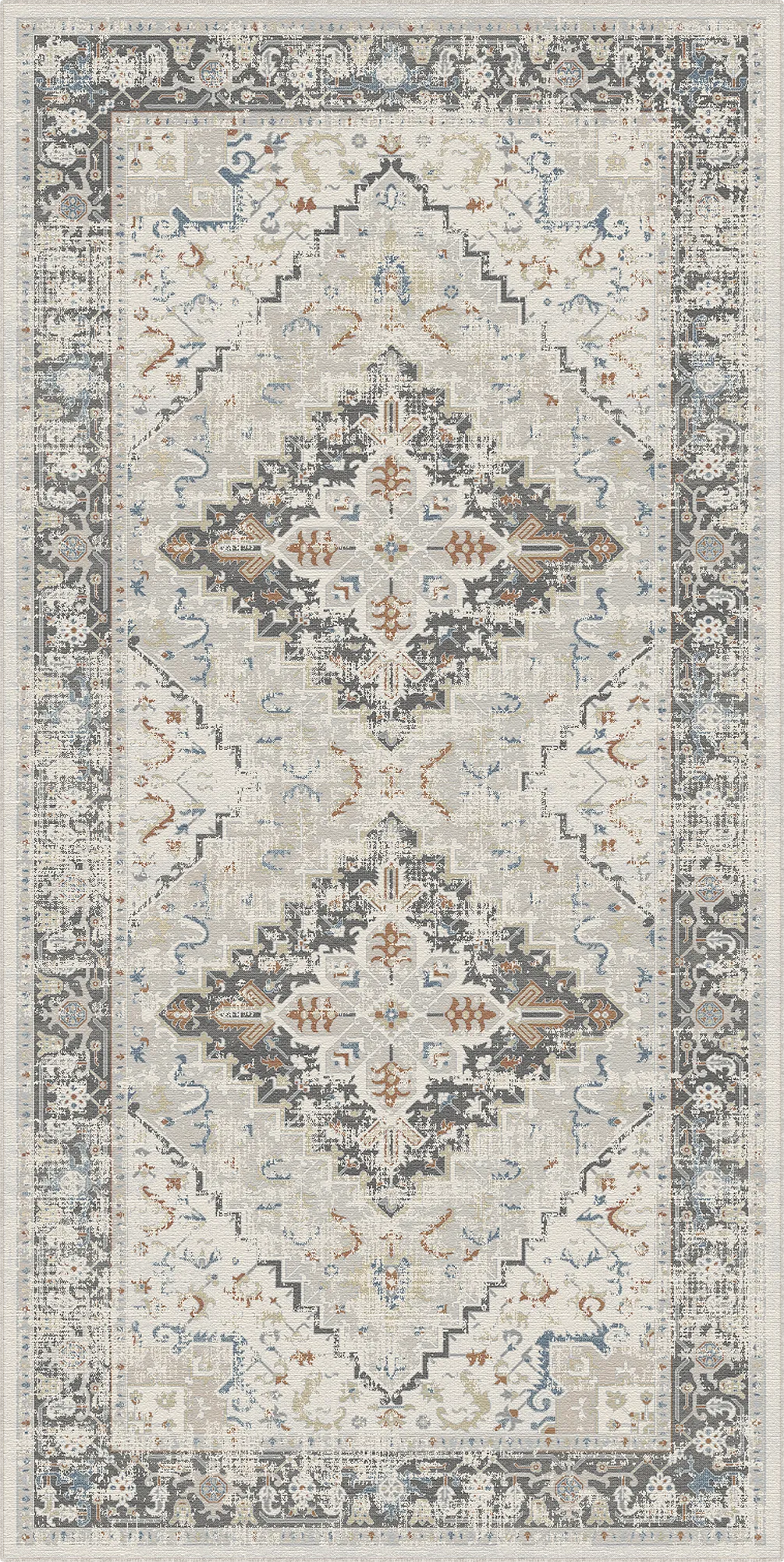 Schiefer Elfenbein Heritage Teppich