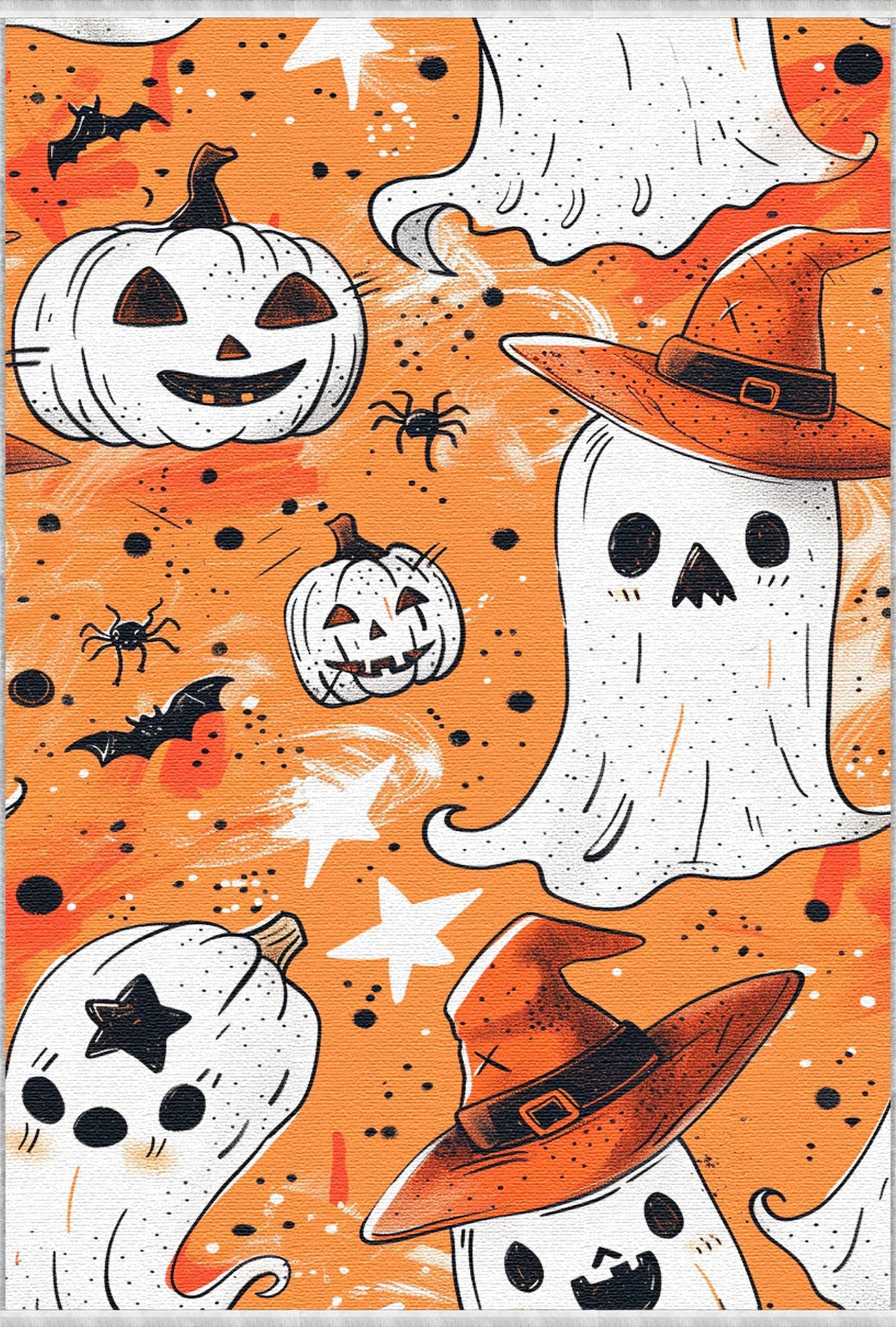 Gothic Horror Kürbisschädel Teppich