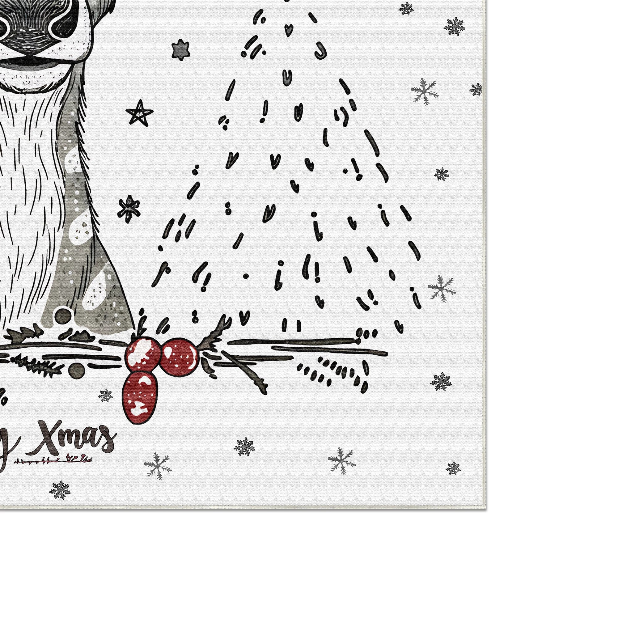 Fröhliche Weihnachten Rentierteppich