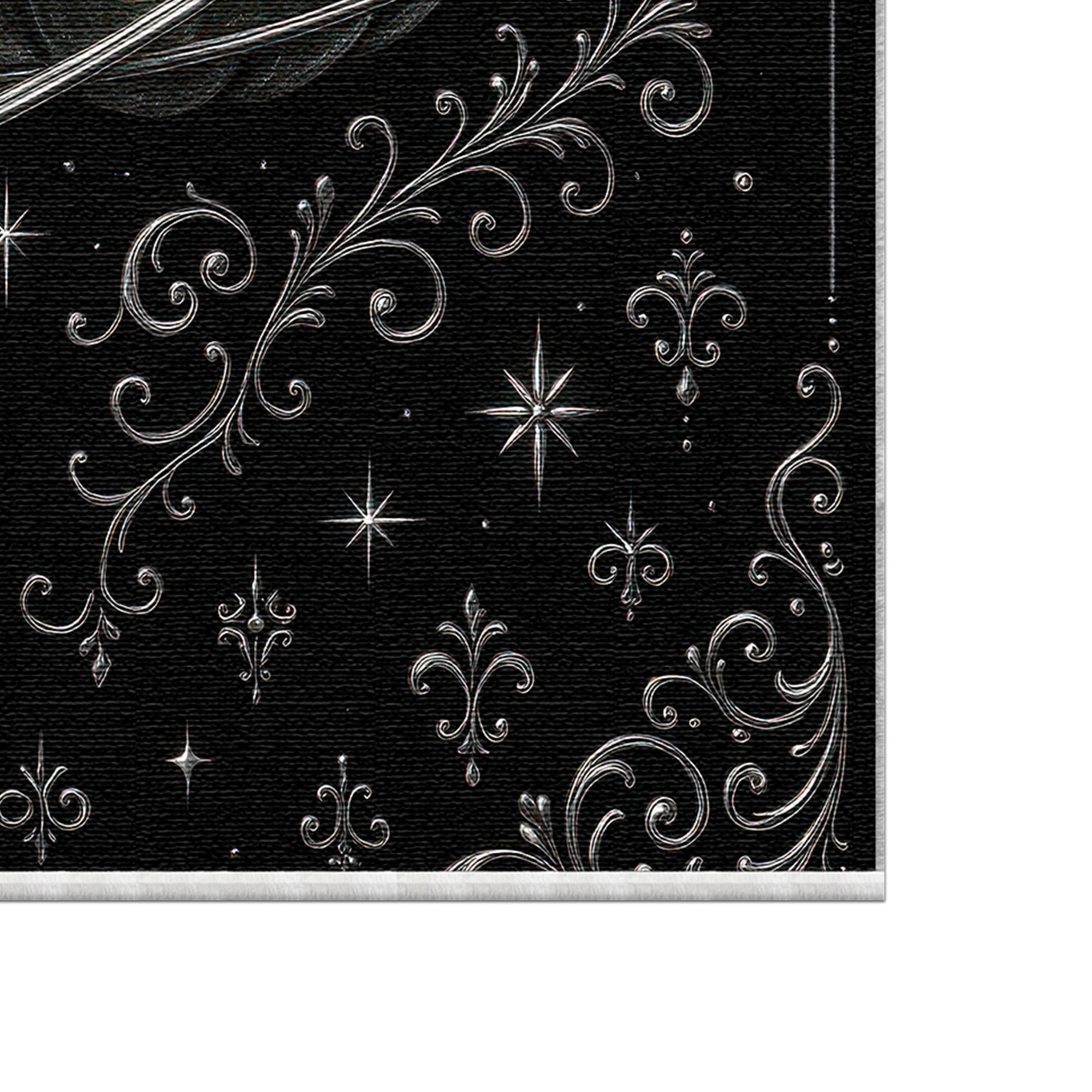 Silberner Kürbis Halloween-Teppich