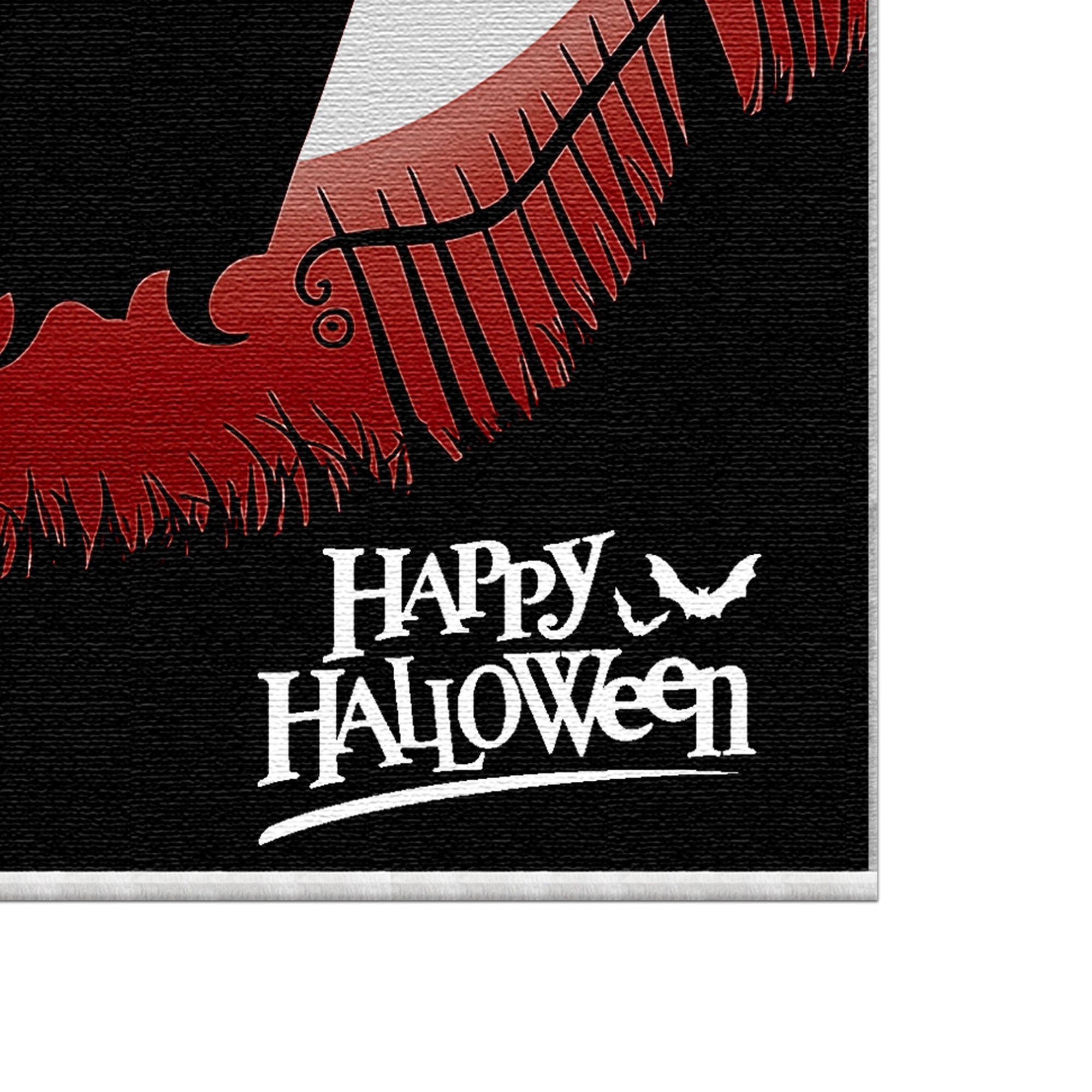 Halloween Teppich Fliegende Hexe Mond