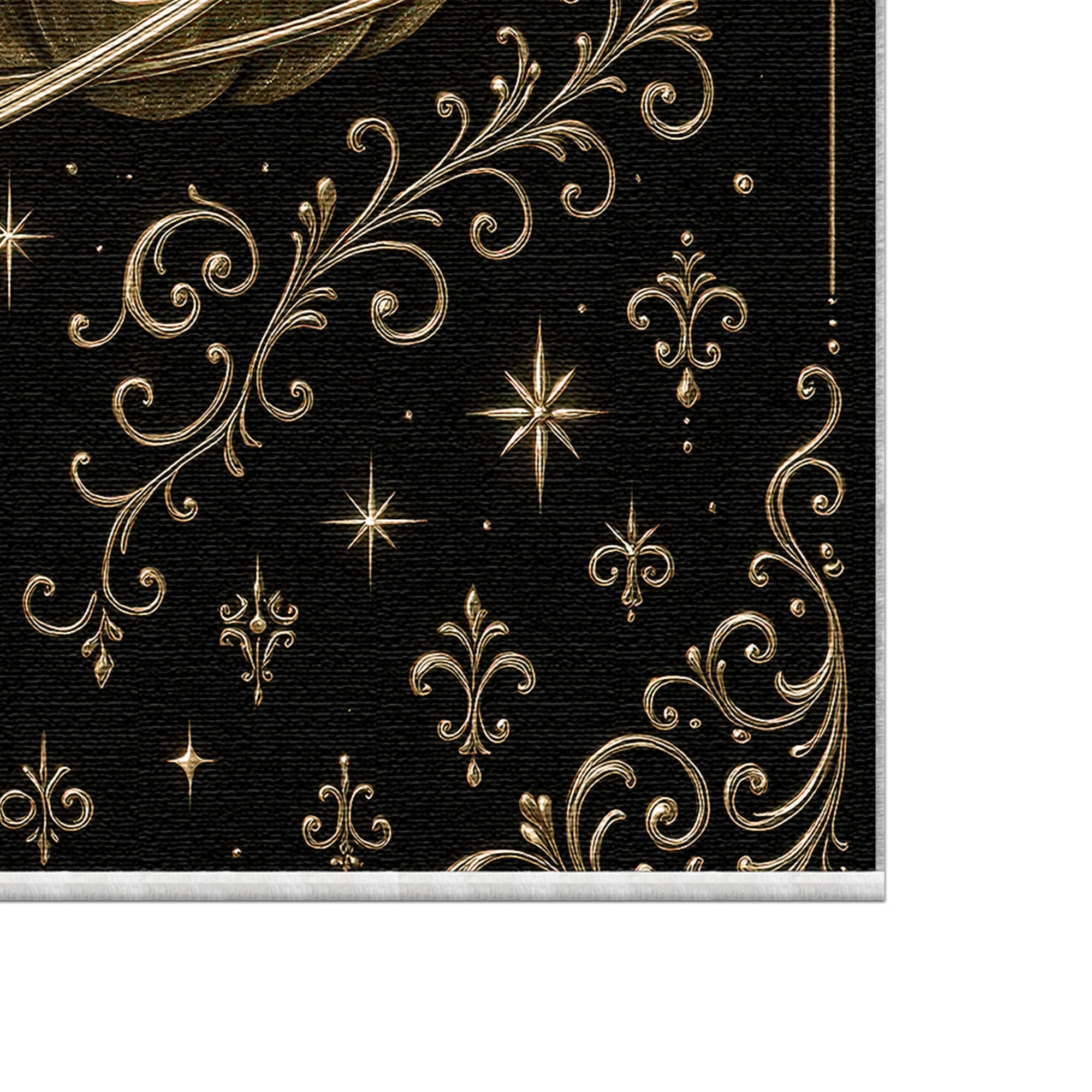 Goldener Kürbis-Halloween-Teppich