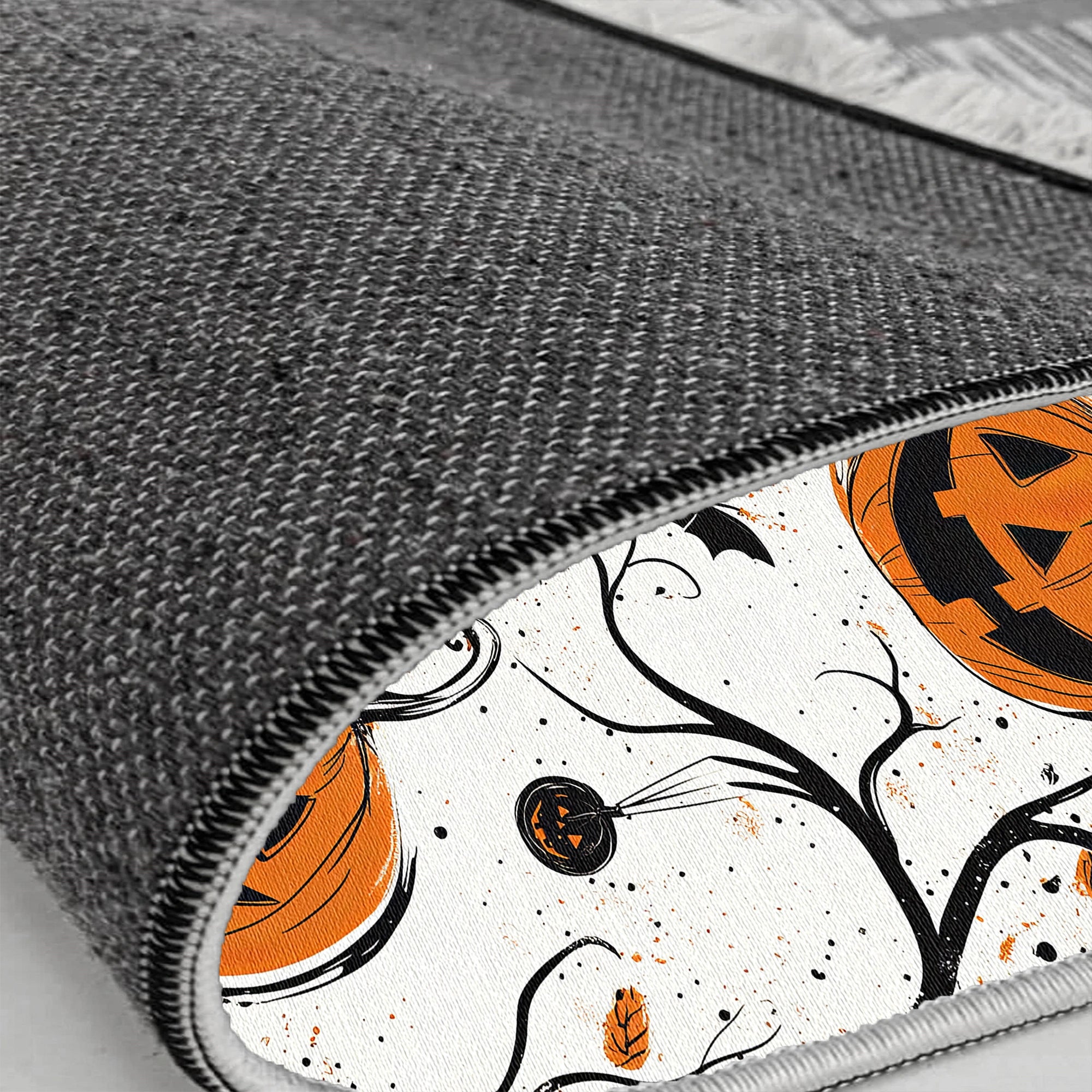 Minimalistischer Waschbarer Kürbis Herbstteppich