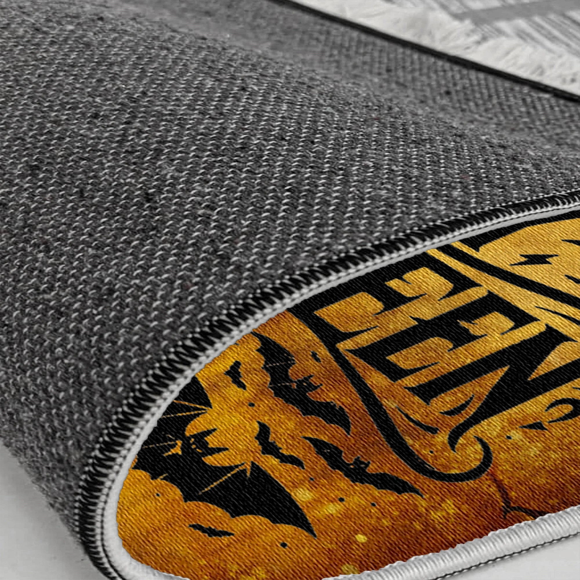 Halloween Teppich Fledermäusen und Kürbissen