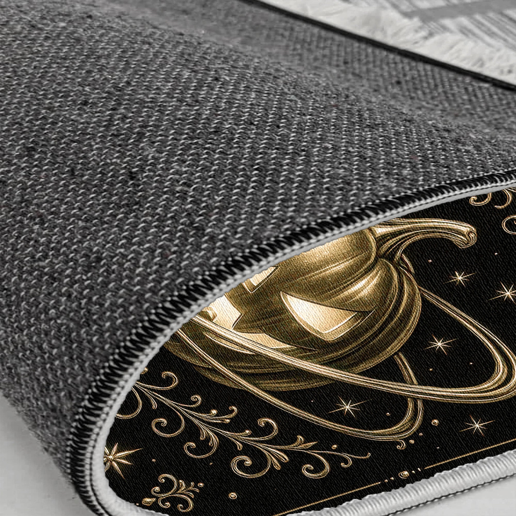 Goldener Kürbis-Halloween-Teppich