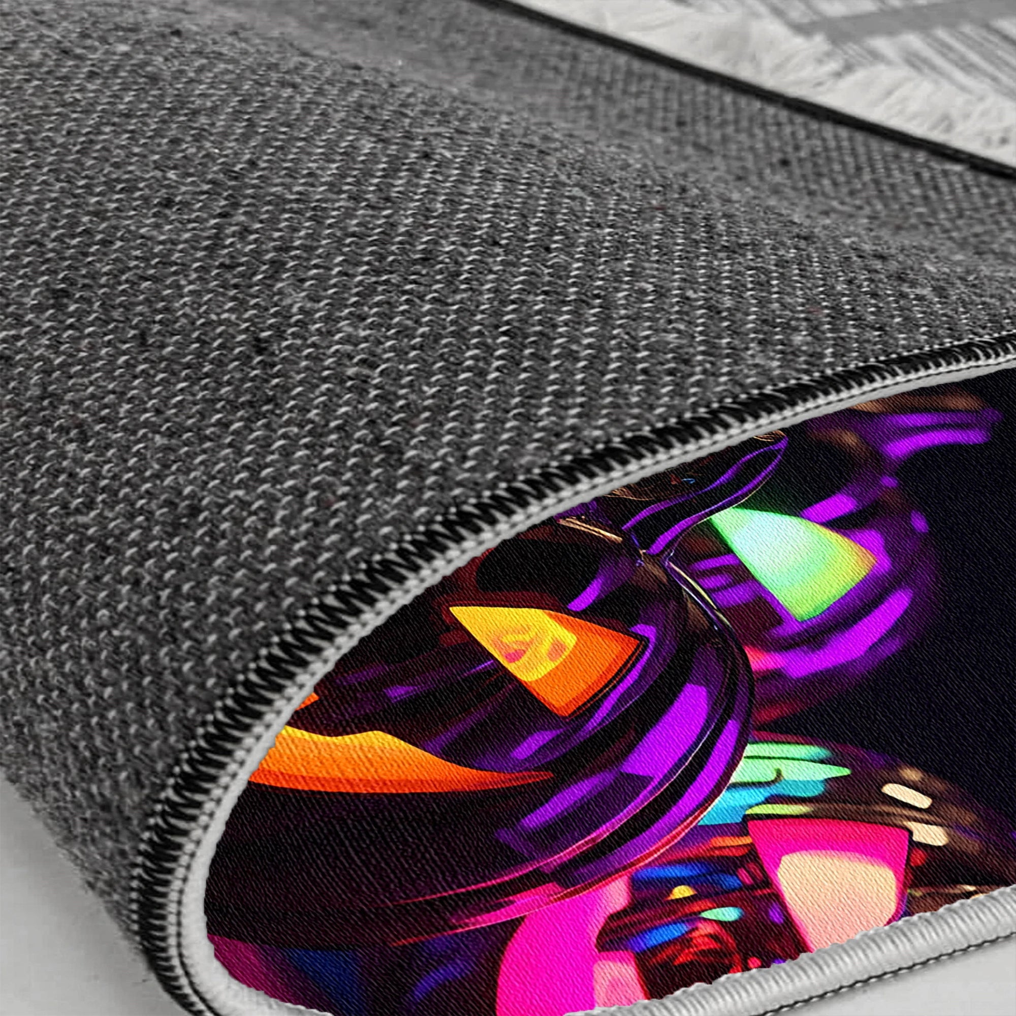 Neonfarbener Kürbis-Halloween-Teppich