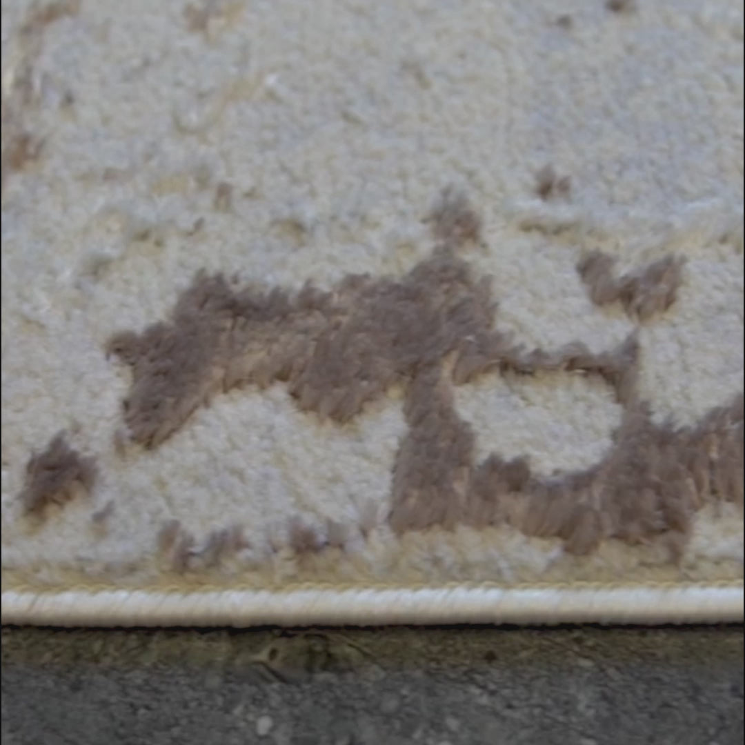 Urban Drift Brown Abstract Rug